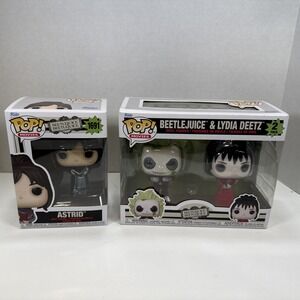 Funko Pop! Movies Beetlejuice Lot – Astrid #1691 + Beetlejuice & Lydia 2-Pack